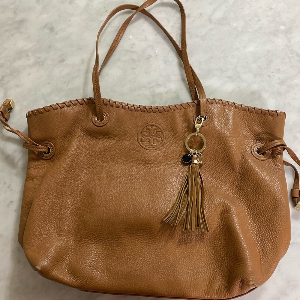Tory Burch brown tassel bag